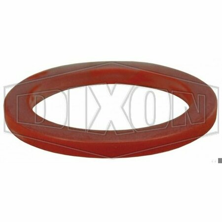 DIXON Cam and Groove Encapsulated Gasket, 4 in Nominal, 4 ID x 4-7/8 OD x 1/4 in Thick, PTFE Encapsulated 400-G-TES